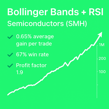 Bollinger Bands + RSI Trading Strategy – Semiconductors (SMH) (#70)
